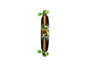 Punked Drop Through Rasta Longboard Complete