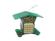Large Hopper Feeder with Suet Holders Green Only
