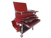 8013ADELUXE Deluxe 4 Drawer Service Cart with Locking Top Red
