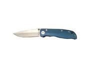 4 3 4 Folding Knife with Stainless Steel Blade and Blue Diamond Cut Aluminum Handle