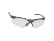 Diamondback Safety Glasses with Silver Frame and Clear Lens in a Polybag