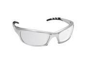 GTR Safety Glasses with Silver Frame and Clear Lens in Clamshell Packaging