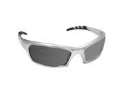 GTR Safety Glasses with Silver Frame and Shade Lens in Clamshell Packaging