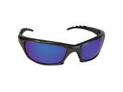 GTR Safety Glasses with Charcoal Frame and Purple Haze Mirror Lens in Clamshell Packaging