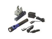 75617 Stinger DS LED Rechargeable Flashlight with Piggyback Charger Blue