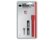 Ultra Mini MagLite Red Flashlight with Belt Clip and 2 AAA Batteries