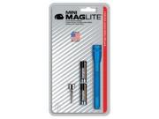 Ultra Mini MagLite Blue Flashlight with Belt Clip and 2 AAA Batteries