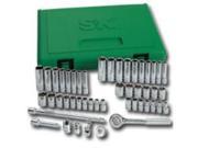 48 Piece 1 4 Drive 6 Point Fractional Metric Standard and Deep Socket Set with Universal Joint