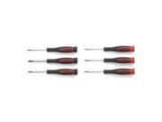 6 Piece Mini Dual Material Phillips Slotted Screwdriver Set