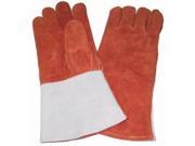 Welders Gloves with Thumb Strap Russet Brown