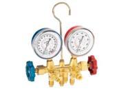 R134a Brass Manifold Gauge Set with Manual Couplers