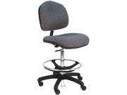 BenchPro Deluxe HD Ergonomic ESD Anti Static Fabric WIDE Chair w foot ring Black