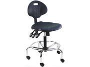 BenchPro Deluxe HD Cleanroom Lab Chair workbench stool with chrome base