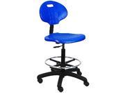 BenchPro Deluxe Cleanroom Lab Chair workbench stool with footring adjustable armrest BLUE