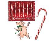 Accoutrements Bacon Candy Canes 1 Box of 6 Candy Canes