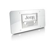 Jeep Grill Logo Chrome Stainless Steel License Plate