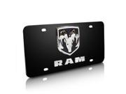 Dodge RAM Black Stainless Steel License Plate