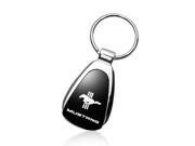 Ford Mustang Tri Bar Logo Black Tear Drop Key Chain