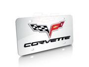 Corvette C6 Name and Logo Stainless Steel License Plate