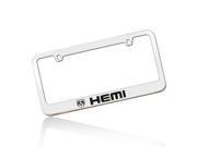 Dodge HEMI Logo Chrome Metal License Frame