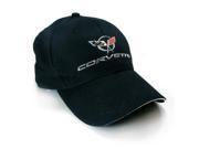 Corvette C5 Logo Black Liquid Metal Baseball Cap