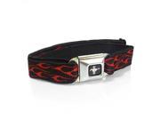 Ford Mustang Seatbelt Buckle Red Flames Belt