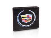 Cadillac Logo Black Leather Wallet
