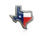 Texas Flag in TX shape with color Chrome Car Emblem
