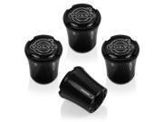 Volvo 4 Black ABS Tire Stem Valve Caps Volvo 4 Black ABS Tire Stem Valve Caps