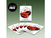American Muscle Car Graphics Red Car Air Freshener 5 Pack