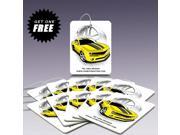 American Muscle Car Graphics Yellow Car Air Freshener 10 Pack