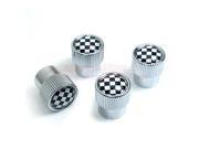 Checker Flag Logo Chrome Tire Stem Valve Caps for MINI Cooper Checker Flag Logo Chrome Tire Stem Valve Caps for MINI Cooper