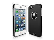 Acura Logo Gray Leather Look iPhone 5 Black Cell Phone Case