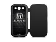 Honda Civic Black Logo Samsung Galaxy S3 Black Flip Cover Cell Phone Case