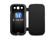 Honda Civic Blue Logo Samsung Galaxy S3 Black Flip Cover Cell Phone Case