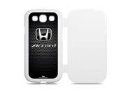 Honda Accord Black Logo Samsung Galaxy S3 White Flip Cover Cell Phone Case