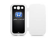 Honda Accord Blue Logo Samsung Galaxy S3 White Flip Cover Cell Phone Case