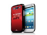 Honda Civic Si Red Samsung Galaxy S3 Black Cell Phone Case