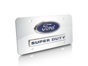 Ford Super Duty Logo and Nameplate Chrome Steel License Plate