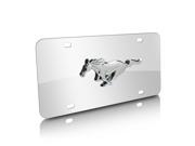Ford Mustang 3D Pony Chrome Stainless Steel License Plate