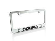 Ford Mustang Cobra 2 Logos Chrome Metal License Plate Frame