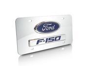 Ford F 150 3D Logo and Nameplate Chrome Steel License Plate