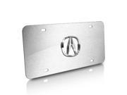 Acura 3D Logo Brushed Stainless Steel License Plate