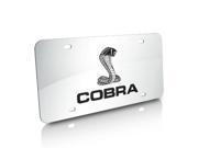 Ford Mustang Shelby Cobra Brushed Steel License Plate