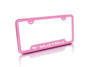 Ford Mustang Pink Stainless Steel License Plate Frame