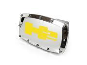 Hummer Yellow H2 Engraved Billet Aluminum Tow Hitch Cover
