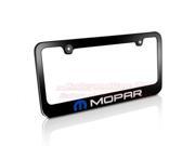 Mopar Logo Black Metal License Plate Frame