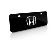 Honda 3D Logo Black Half size Metal Auto License Plate
