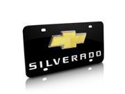 Chevrolet Silverado Black Steel License Plate