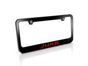 Nissan Red Juke Black Metal License Plate Frame